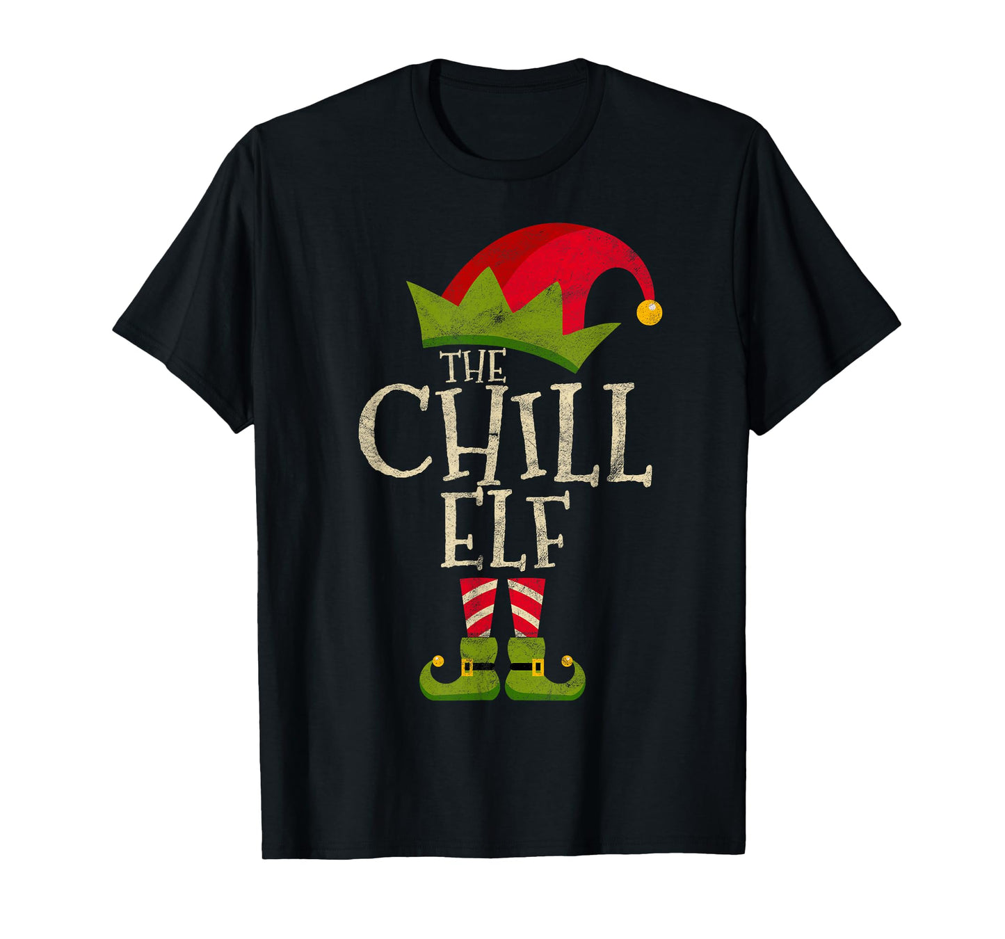 Easy The Chill Elf Xmas Costume Family Group Gift Christmas T-Shirt