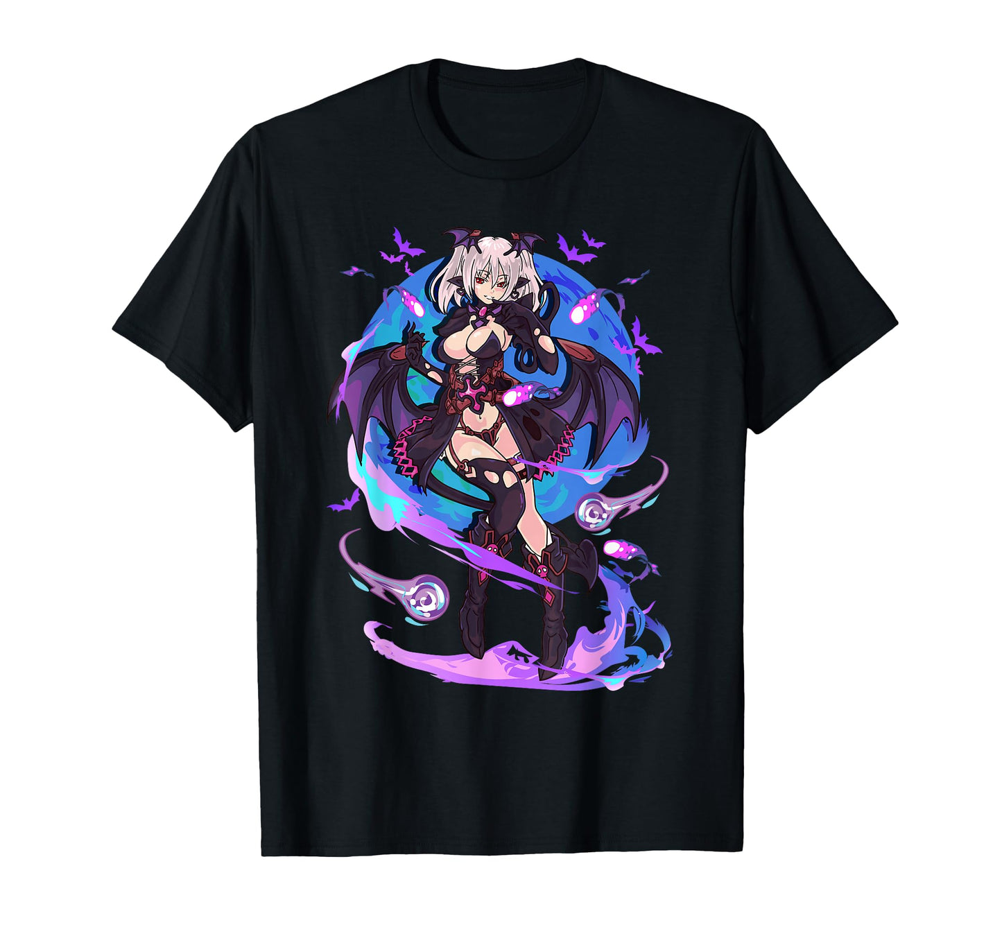 Anime Demon Girl Japanese Aesthetic Waifu Kawaii Otaku Art T-Shirt