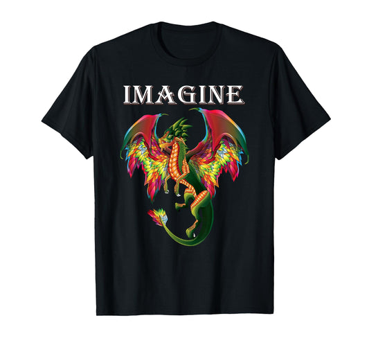 Imagine Being A Dragon Breathing Fire Magical Wings Boys Men T-Shirt