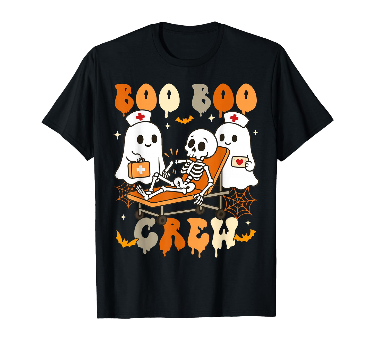 Halloween Nurse Boo Boo Crew Ghost Doctor Paramedic Nursing T-Shirt