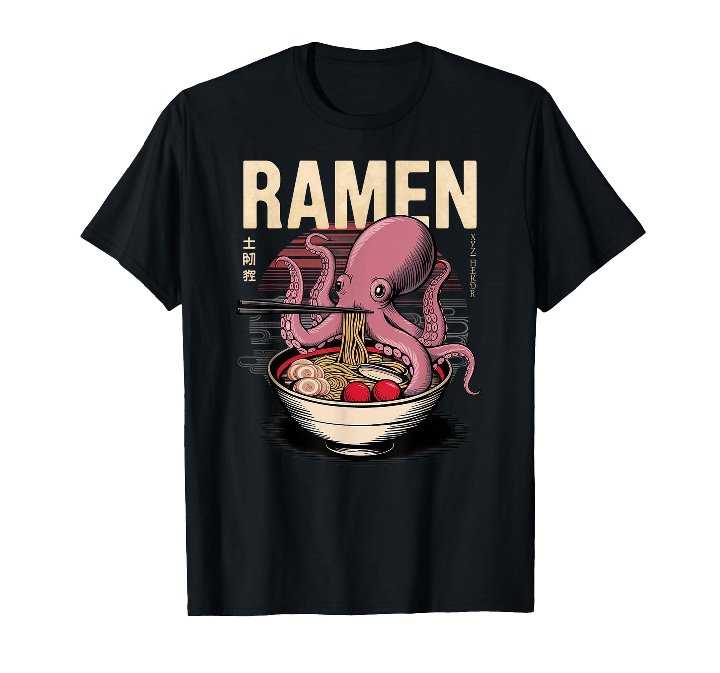 Octopus Ramen Japanese Noodles Kawaii Anime Octopus T-Shirt