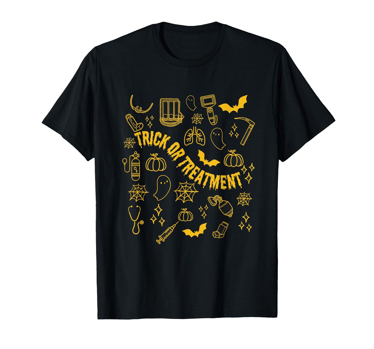Women Trick Or Treatment RT Halloween Respiratory Therapy T-Shirt