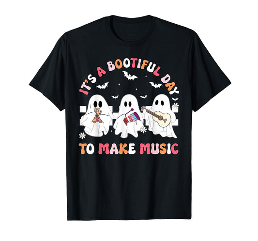 Music Teacher Halloween It's A Bootiful Day to Make Music T-Shirt