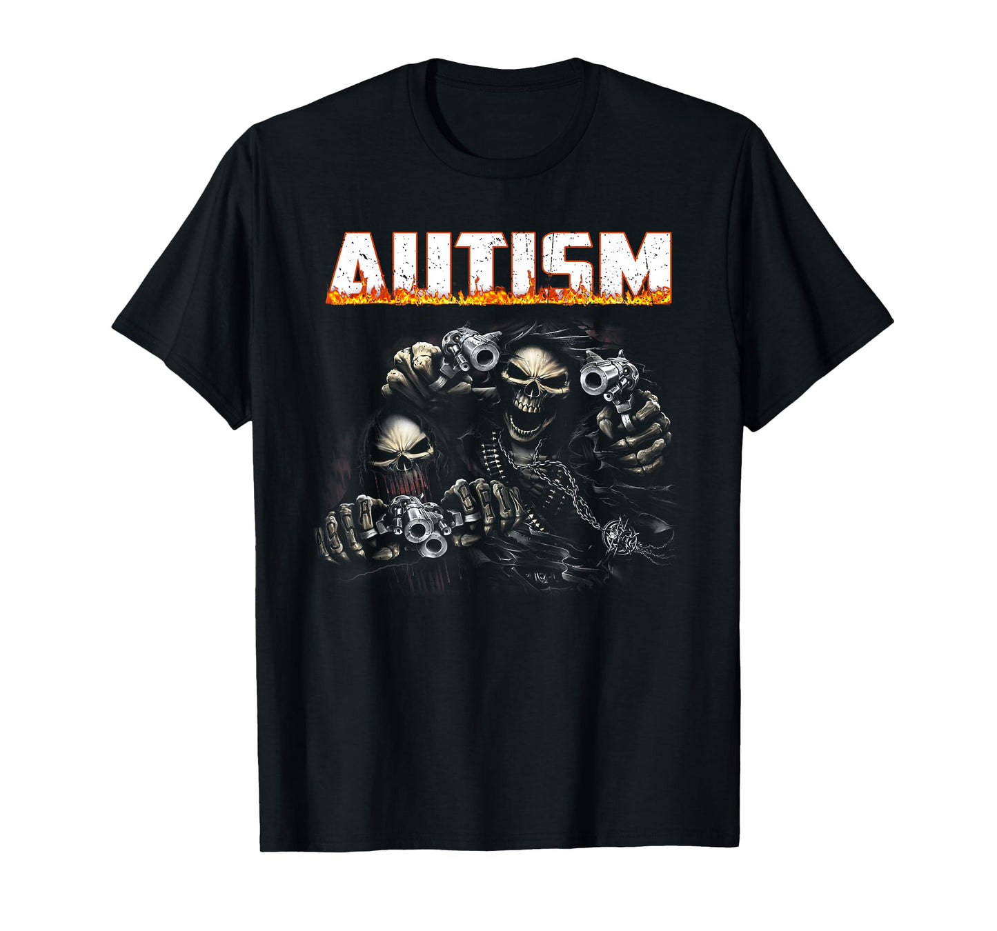Funny Autism Skeleton Meme Halloween Costume Spooky Season T-Shirt