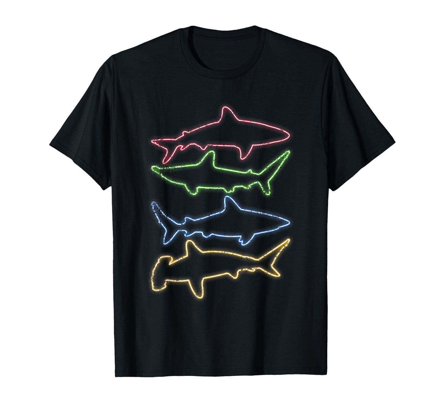 Sea Monster Colorful Ocean Animals Predator Shark T-Shirt