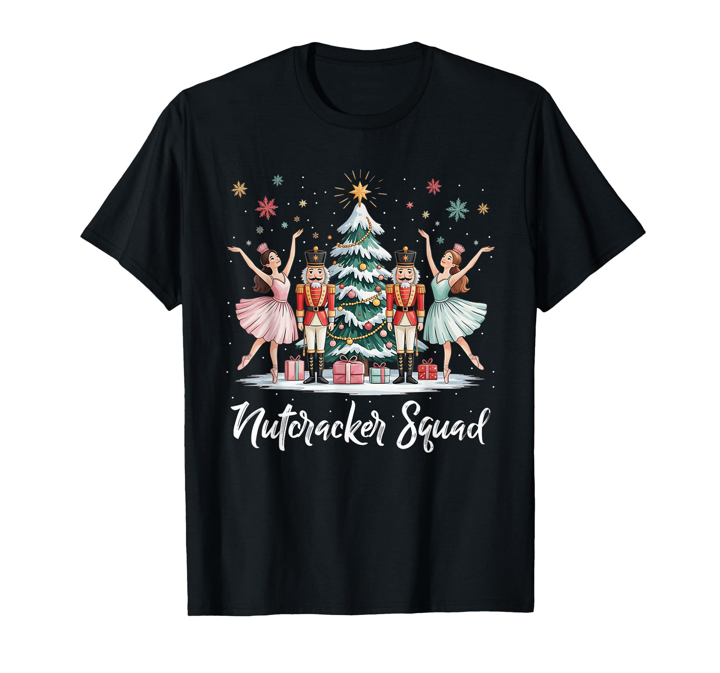 Christmas Nutcracker Squad Ballet Dance Women Kids Girls T-Shirt