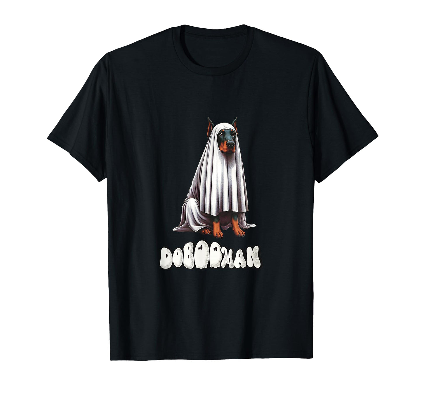 Funny Doberman Halloween Ghost, DoBOOman, Dobie Mom T-Shirt