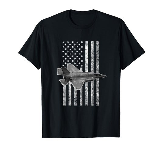 F-35 Lightning II American USA Flag Tee - Military T-Shirt T-Shirt