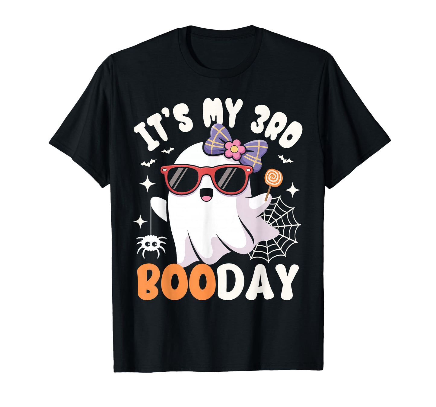 Funny Halloween Birthday Ghost, It's My 3rd Boo Day Girls T-Shirt