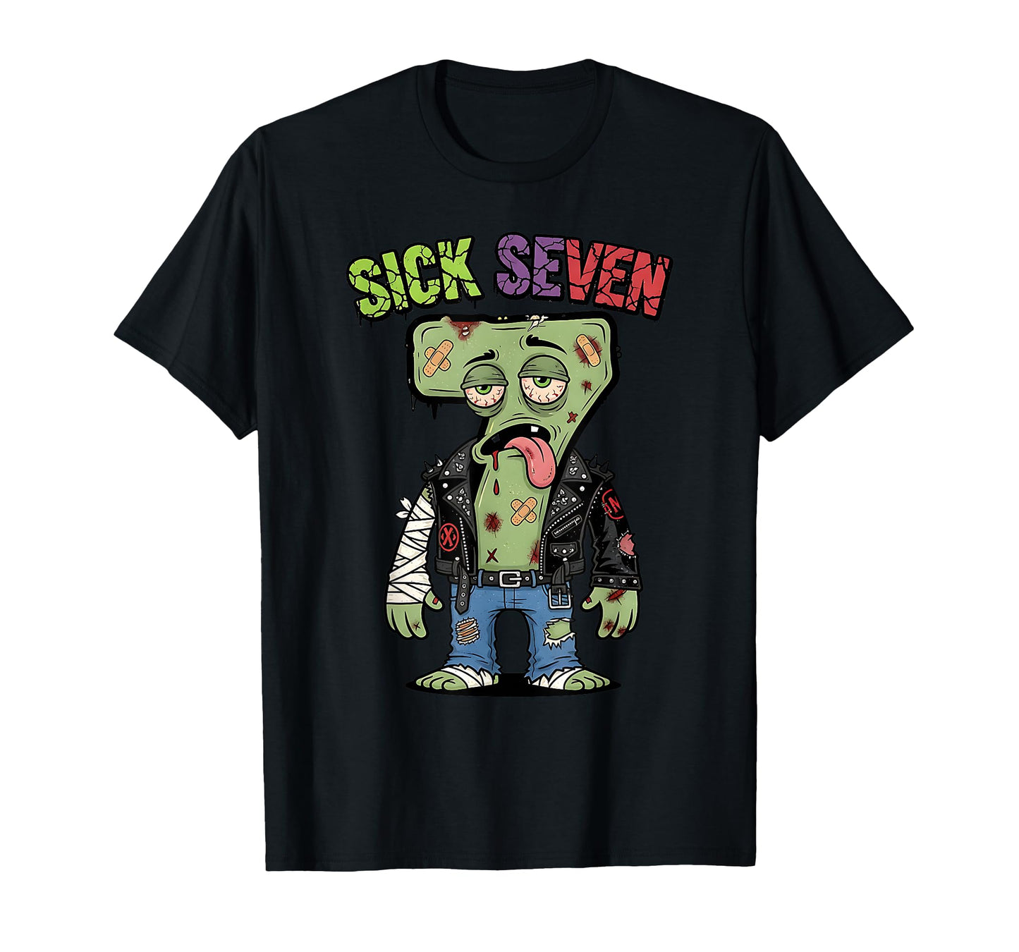 67 Funny Zombie Six Seven Humor Meme Brainrot Sick Seven T-Shirt