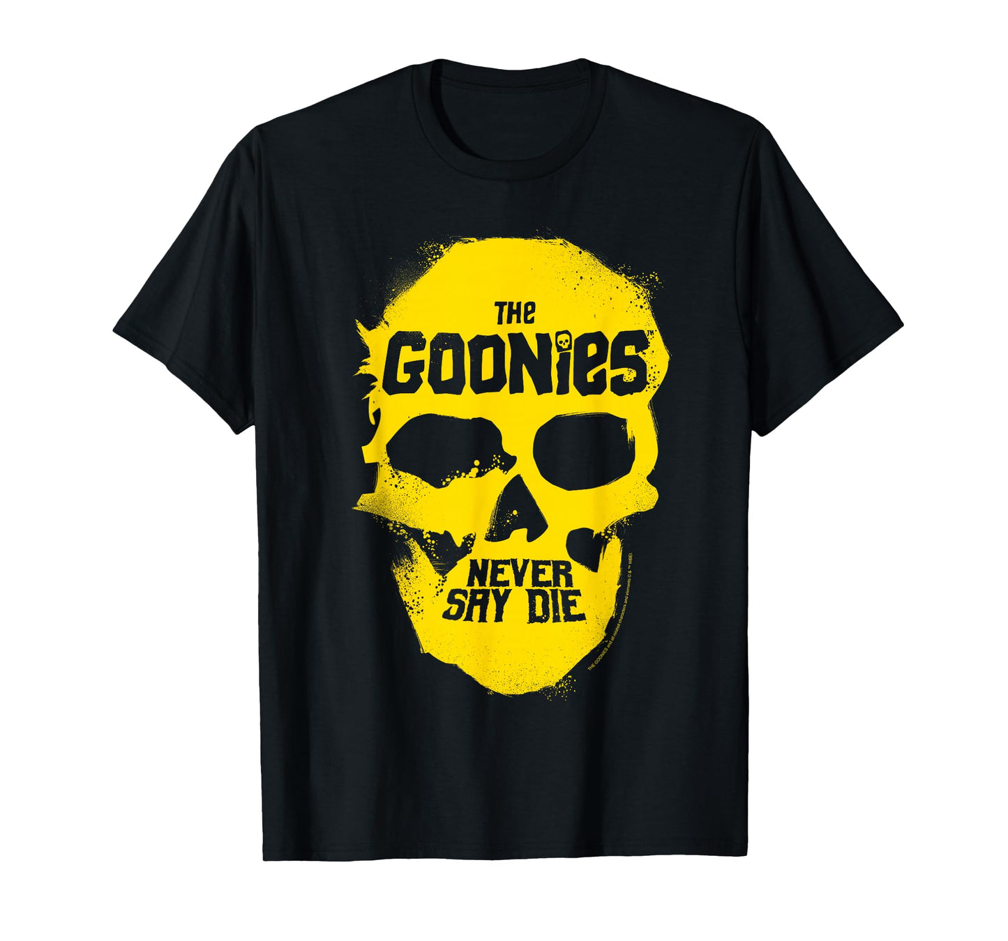 Goonies Never Say Die Yellow Skull T-Shirt
