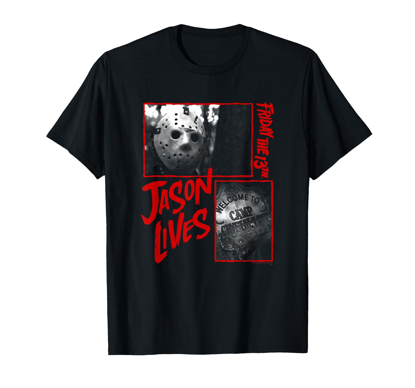 Friday The 13th Jason Lives Camp Collage T-Shirt
