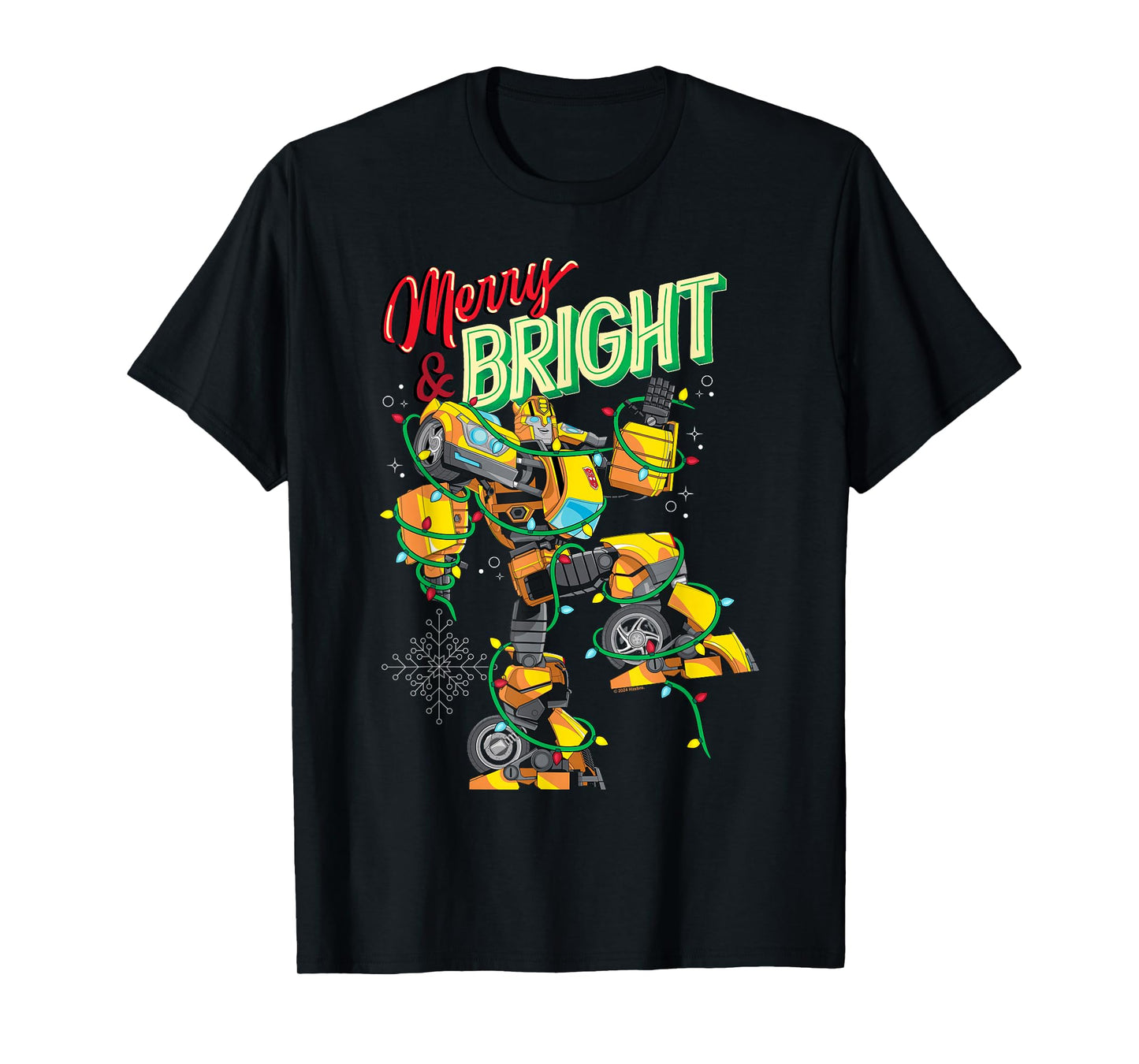 Transformers Evergreen Christmas Merry & Bright Bumblebee T-Shirt