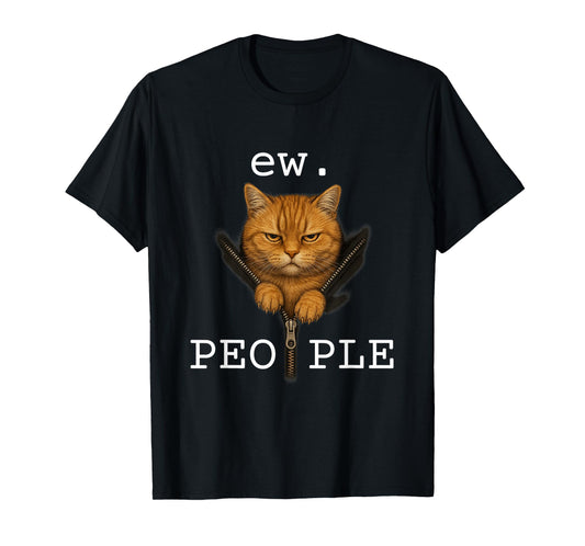 Funny Cat Shirts - Ew People Tabby Cat T-Shirt