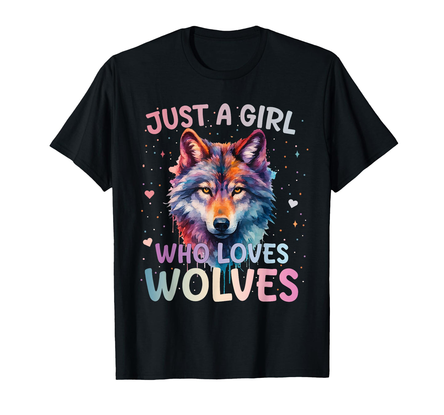 Just A Girl Who Loves Wolves Wolf Lover Women Girls T-Shirt