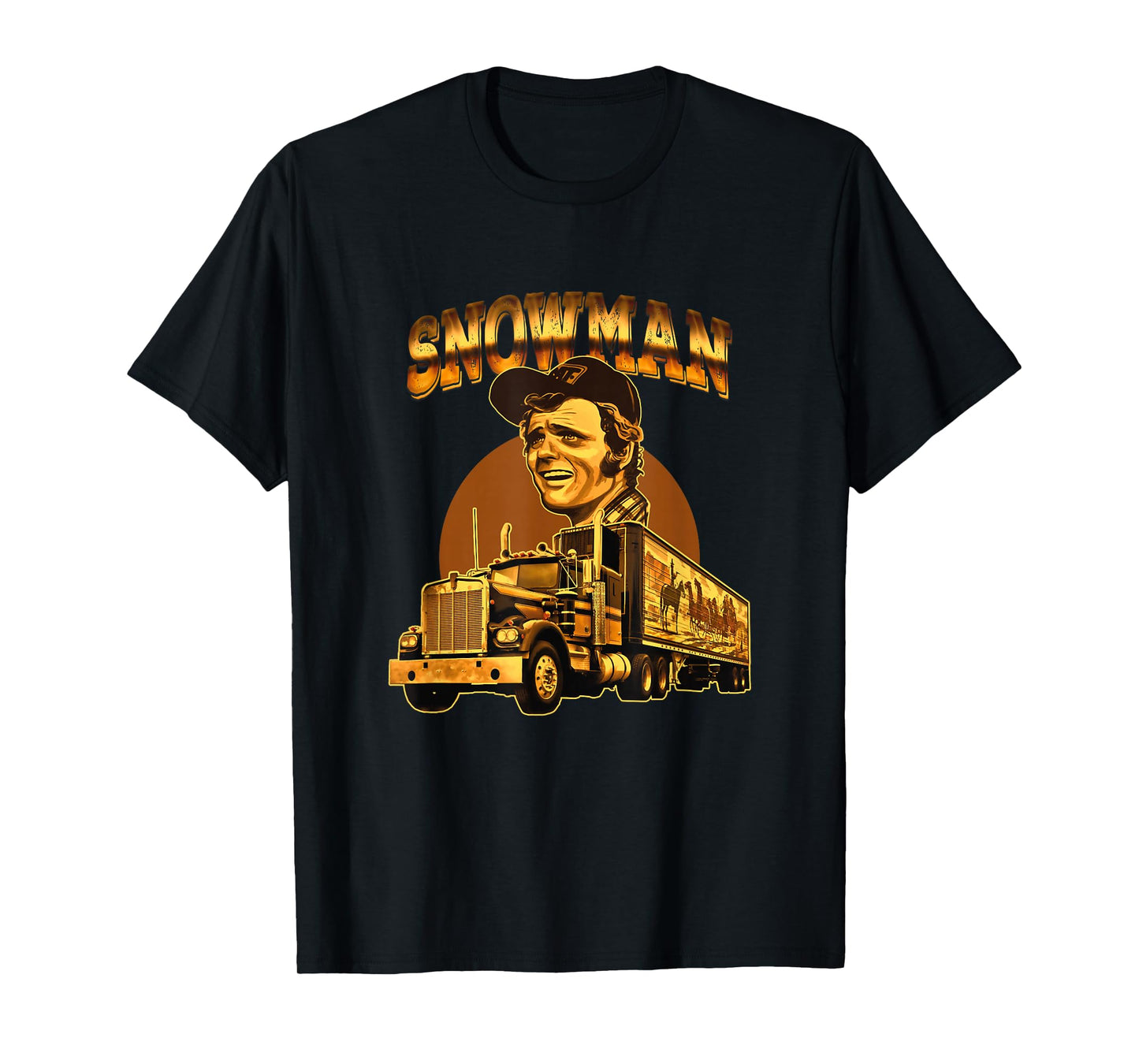 70s Retro Snowman Truck 1970s Vintage Groovy T-Shirt