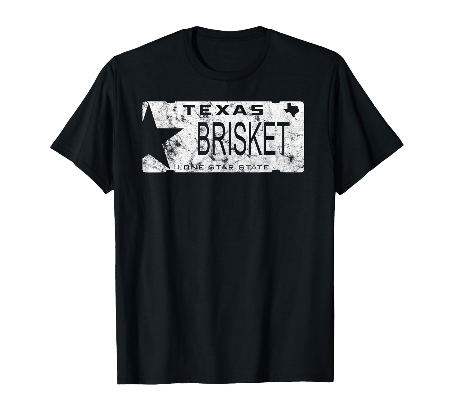 State Of Texas Brisket License Plate BBQ Pitmaster Tshirt T-Shirt