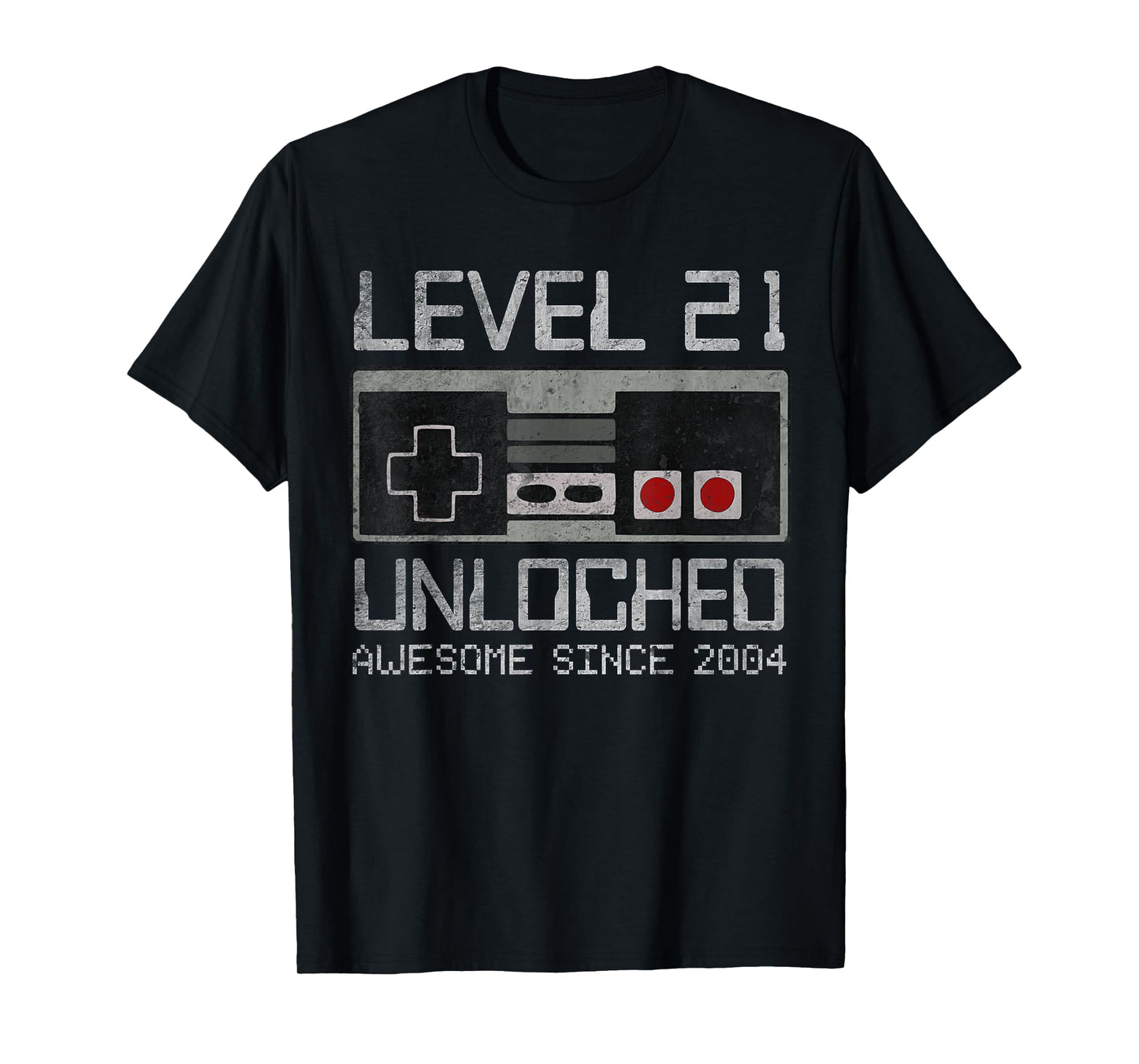 Level 21 Unlocked 21st Birthday 21 Year Old Video Gamer Boy T-Shirt