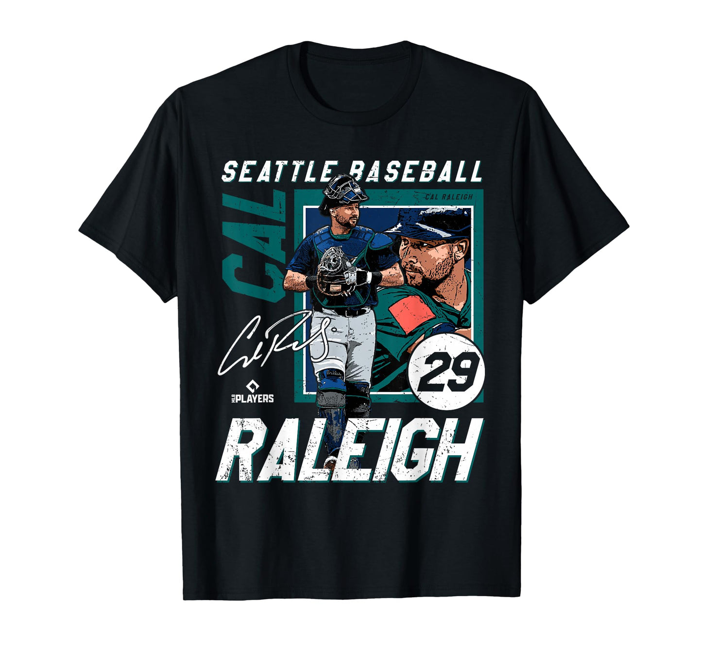 Cal Raleigh | Seattle MLB Baseball Players | MLBCRA203M T-Shirt