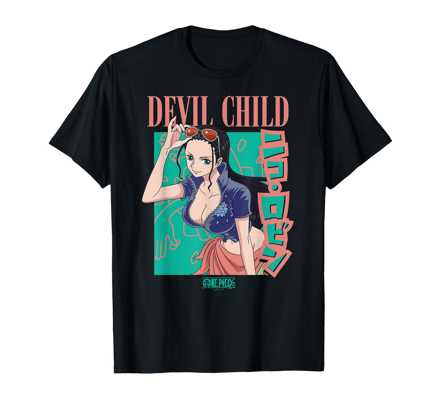 One Piece Anime Retro 90's Devil Child Robin T-Shirt