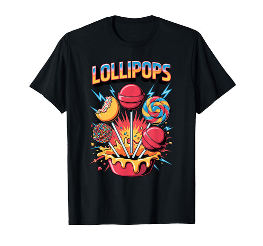 90s Vintage Lollipops Candy Lollipop T-Shirt