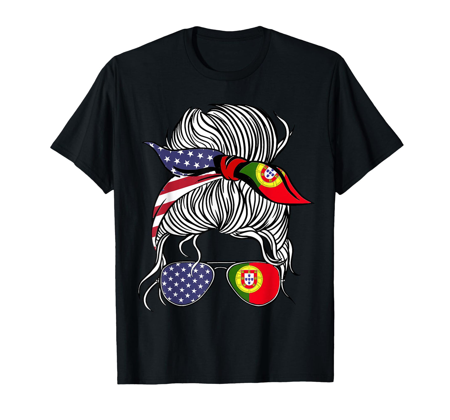 American Portuguese Patriot Flag Women Girl Portugal Grown T-Shirt