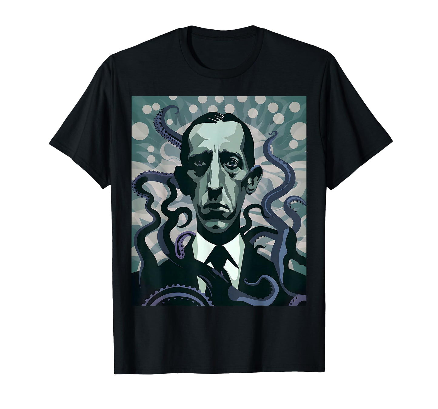 HP Lovecraft Inspired: Monster Tentacles in Black & White T-Shirt