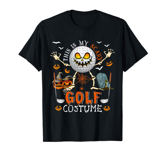 This Is My Scary Golf Costume Halloween Skeleton Lover T-Shirt