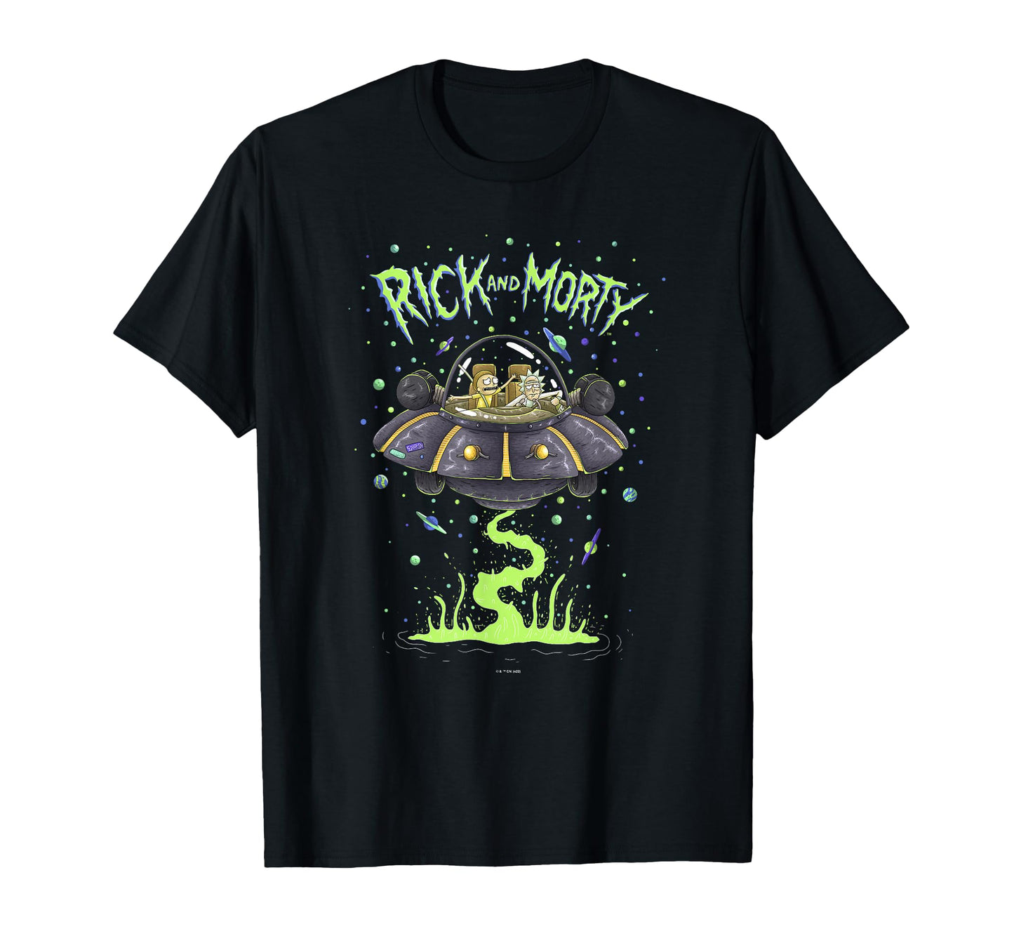 Rick and Morty Space Cruiser Launch Poster T-Shirt