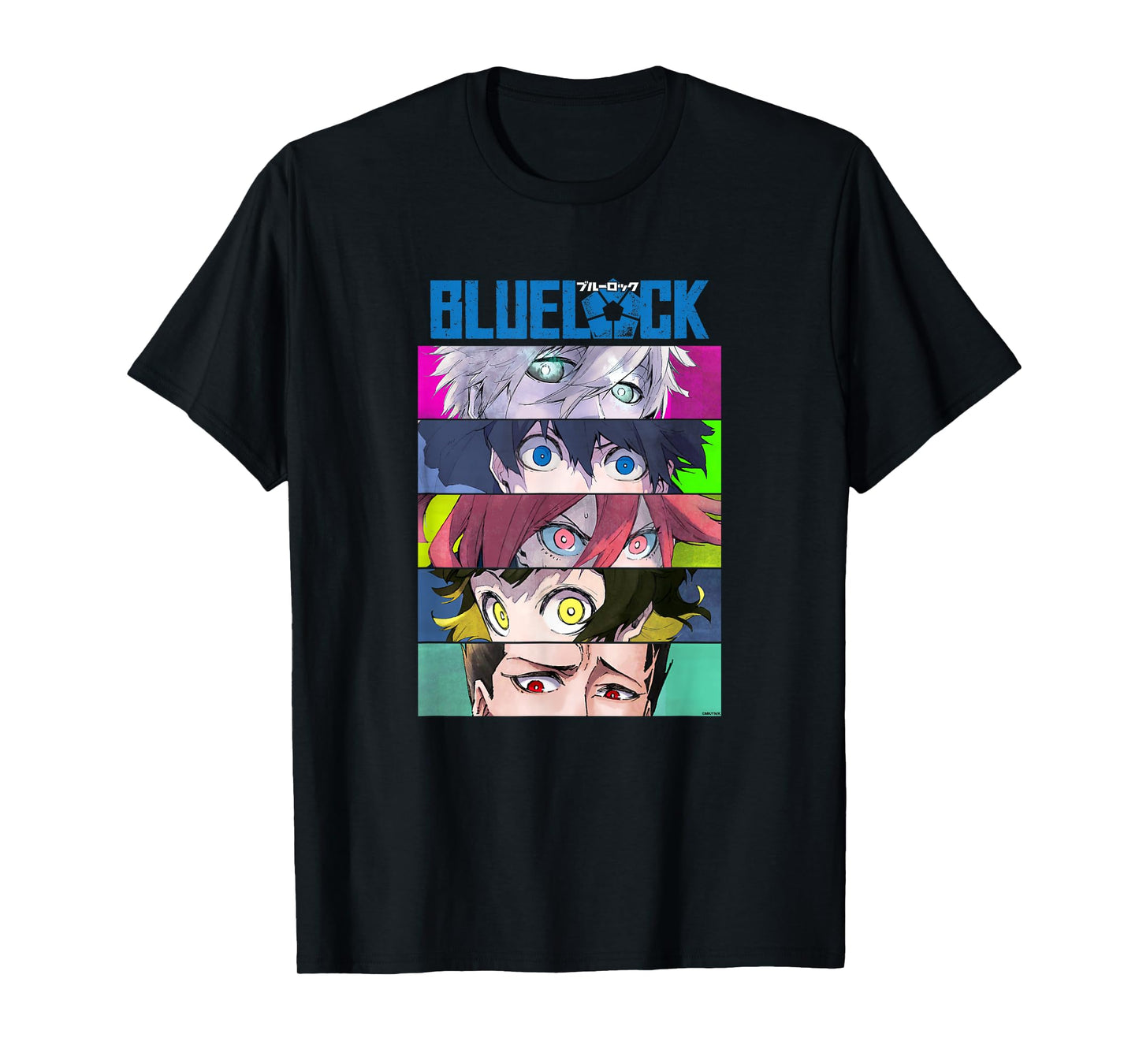 Blue Lock Main Characters Eyes Split Colorful Chest Portrait T-Shirt