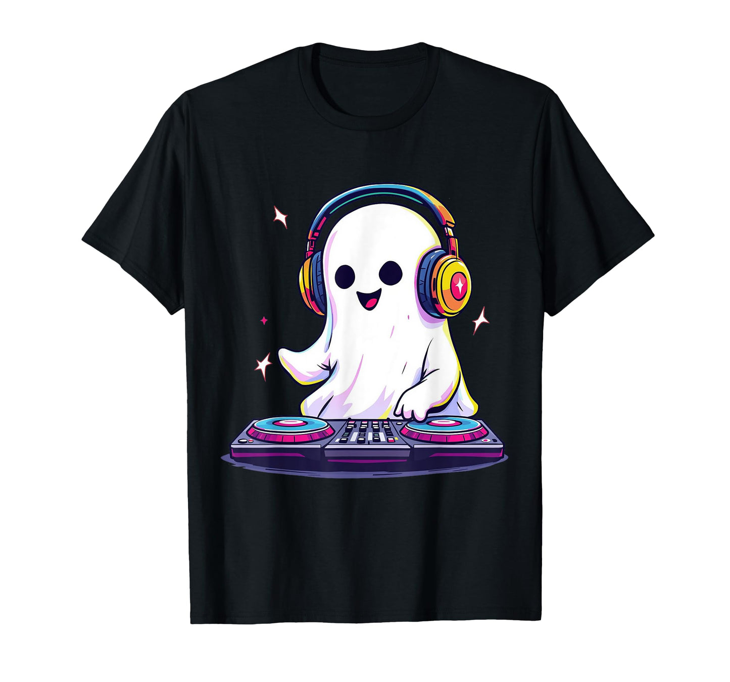 Halloween Ghost DJ EDM Music Party Spooky Season Boo Rave T-Shirt