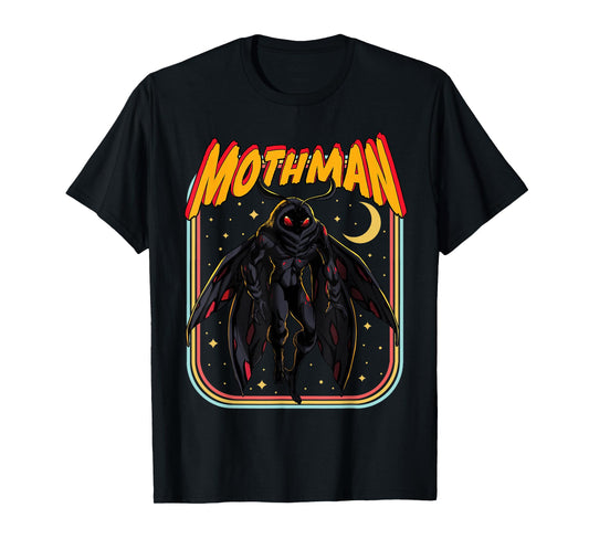 Mothman Comicbook Retro Style Cryptid Lore Cryptozoology T-Shirt