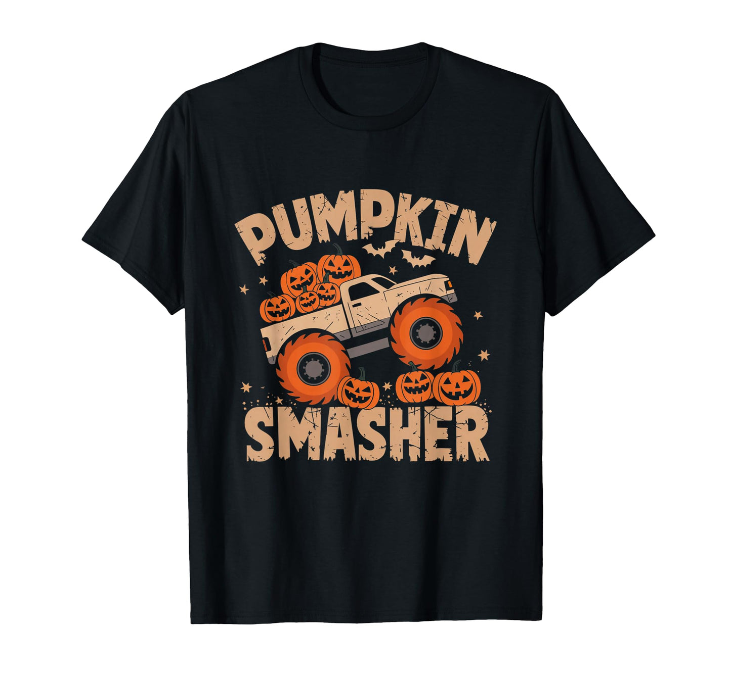 Pumpkin Smasher Monster Truck Halloween Toddler Kids T-Shirt