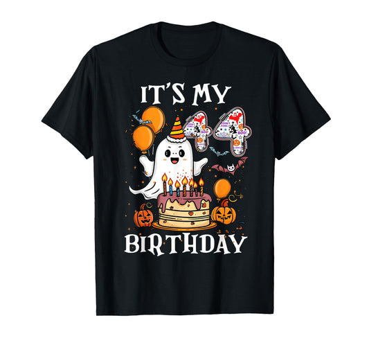 Boo It's My 44th Birthday Halloween Ghost 44 Years Old B-day T-Shirt