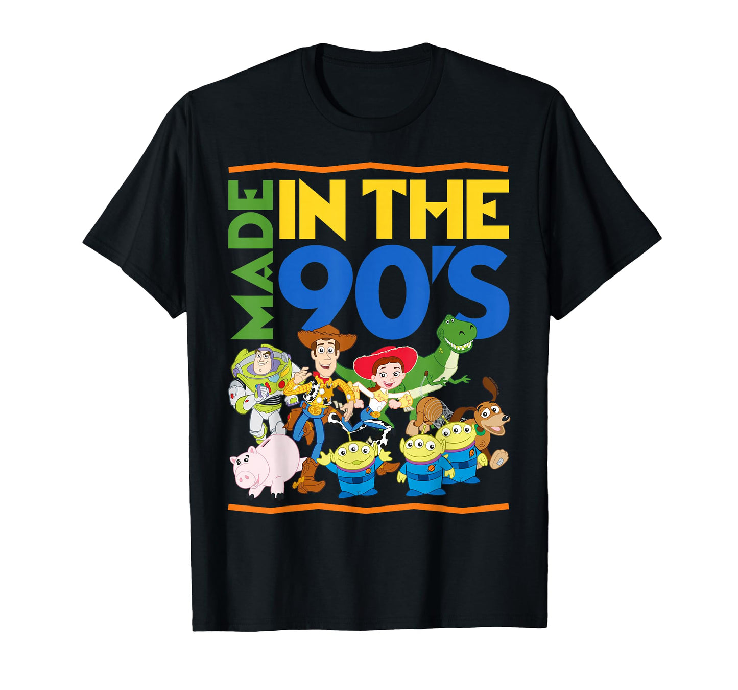 Disney Pixar Toy Story Made in the 90's Retro Group Shot T-Shirt