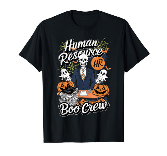 HR Boo Crew Halloween Ghost Trick Treat Squad Team T-Shirt