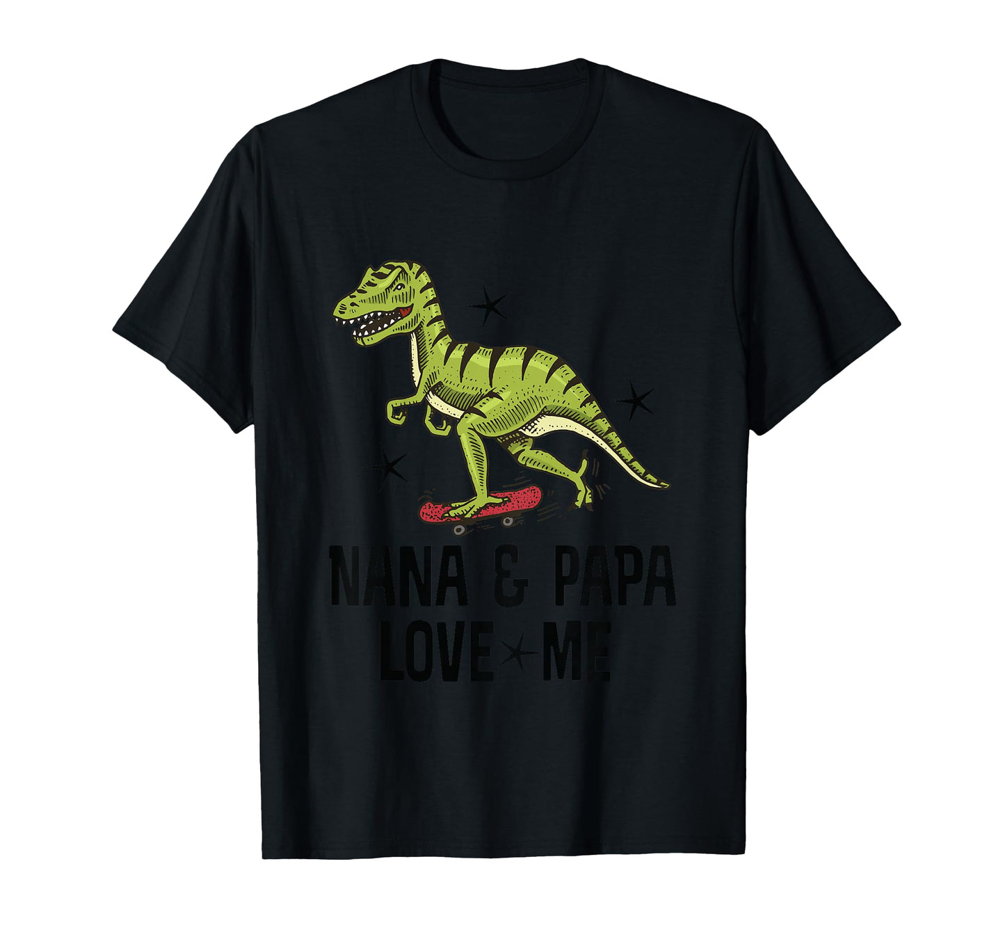 Nana and Papa Love Me Grandson Dinosaur T-Shirt