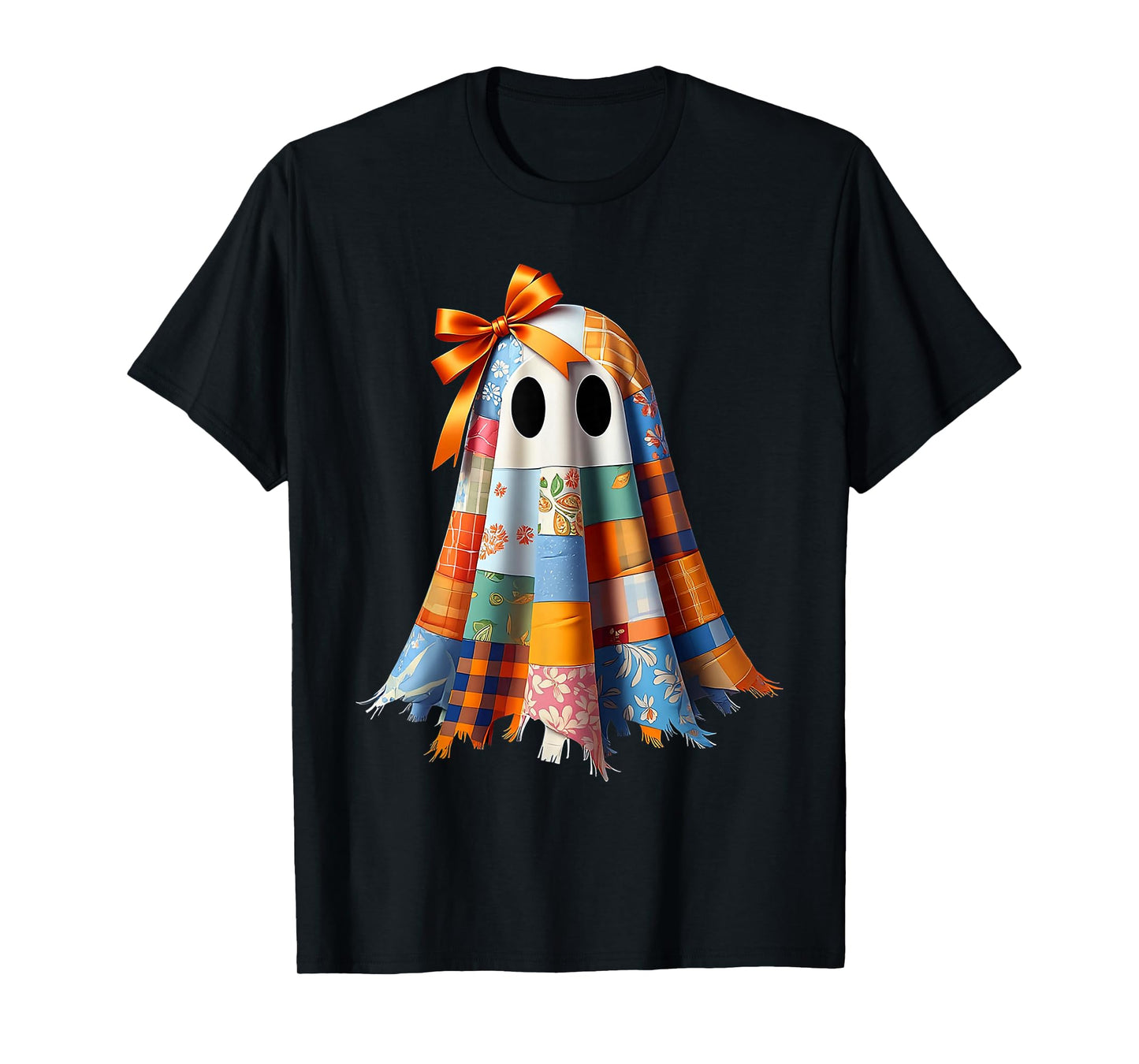 Patchwork Quilter Fall Ghost Bow Quilt Block Autumn Quilting T-Shirt