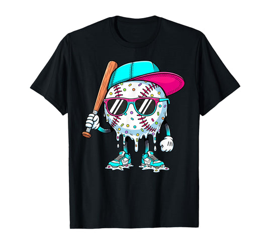 Baseball Lifestyle 101 Apparel Youth Baseball Drip Icecream T-Shirt