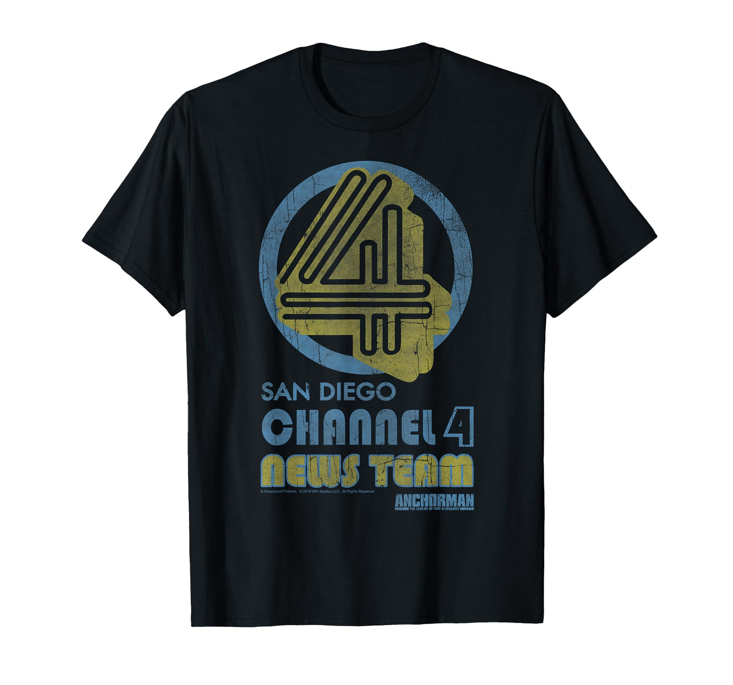 Anchorman San Diego Channel 4 News Team Logo T-Shirt