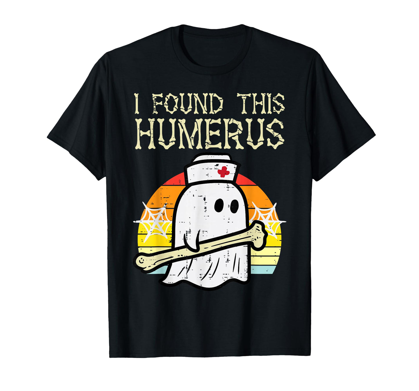 Halloween Nurse Found This Humerus Scrub Top Costume Women T-Shirt