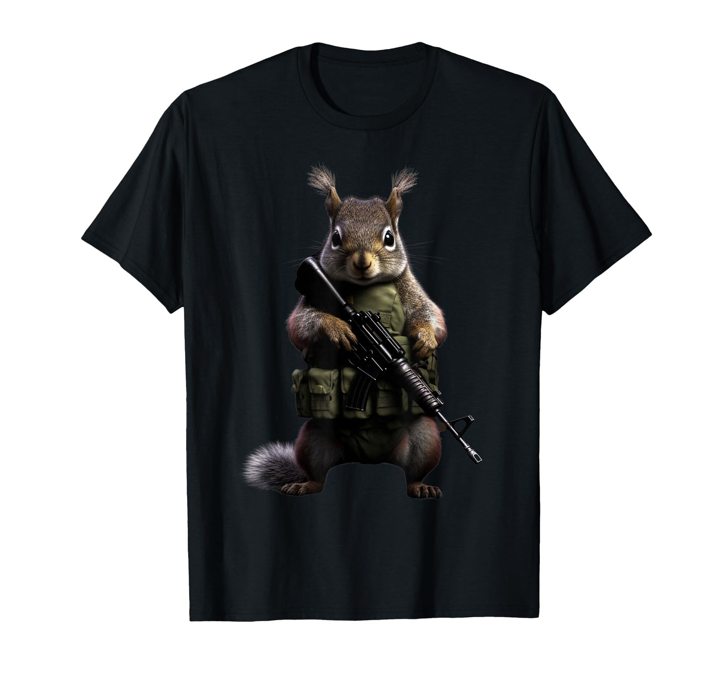 Army Military Animals in Uniform Squirrel Soldier T-Shirt