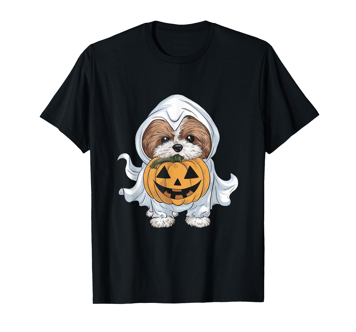 Shih Tzu Ghost Dog Halloween T-Shirt