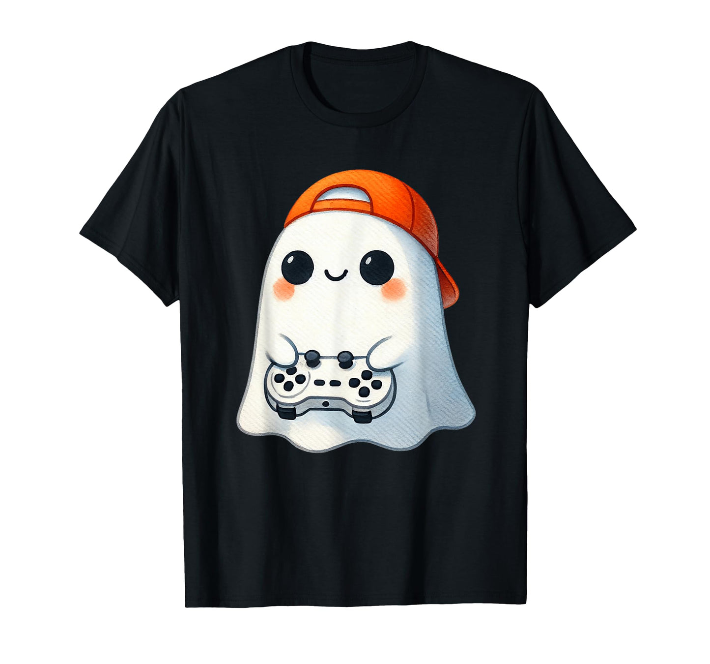 Halloween Ghost Gamer Video Gaming Boys Men Kids Cute Tees T-Shirt