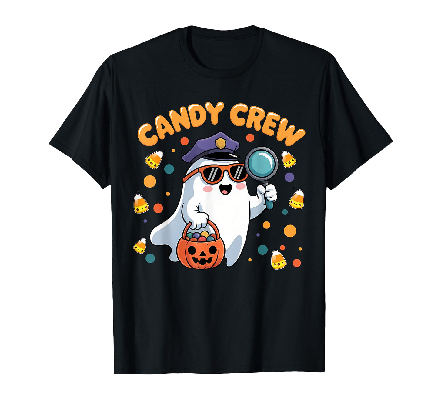 Candy Crew Boo Ghost Halloween Costume Women Girls Kids T-Shirt