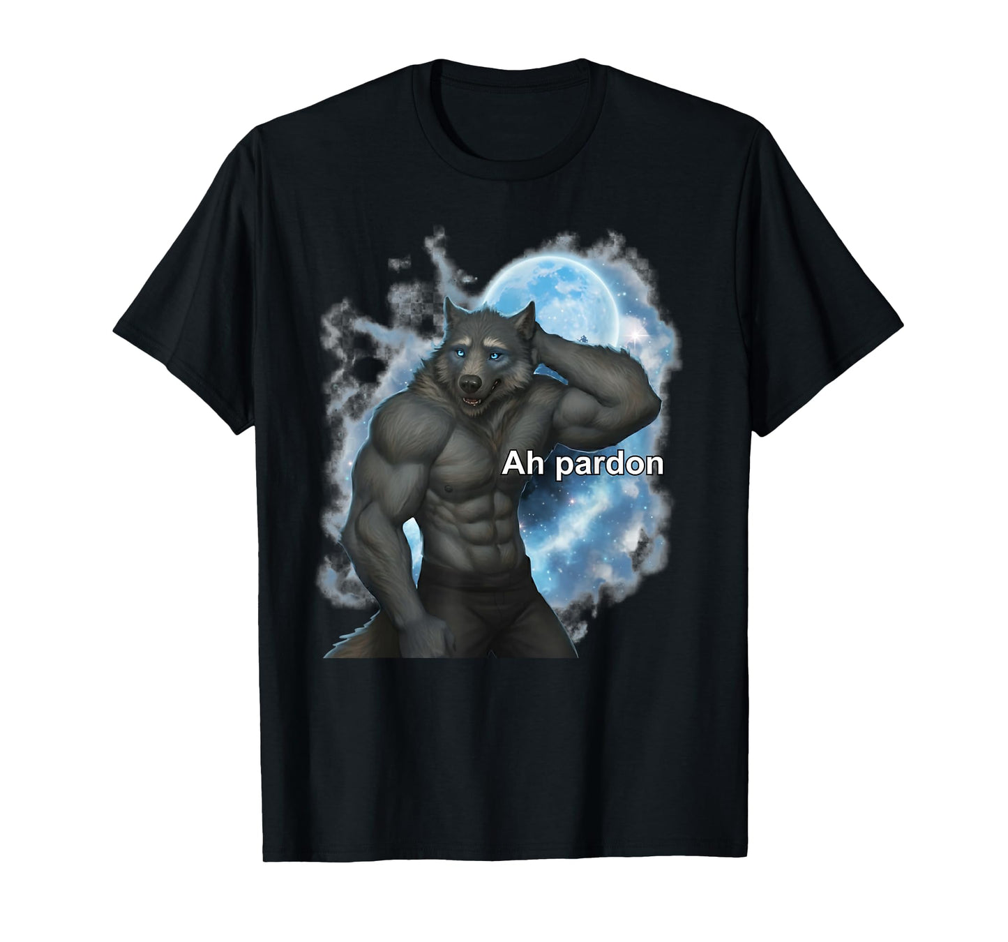 Alpha Wolf Funny Meme Ah Pardon Brainrot T-Shirt