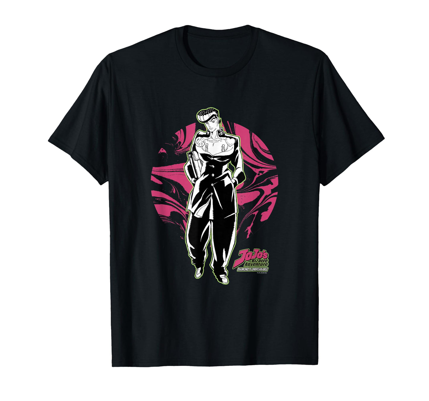 JoJo Part 4 Diamond is Unbreakable Josuke with Circle & Logo T-Shirt