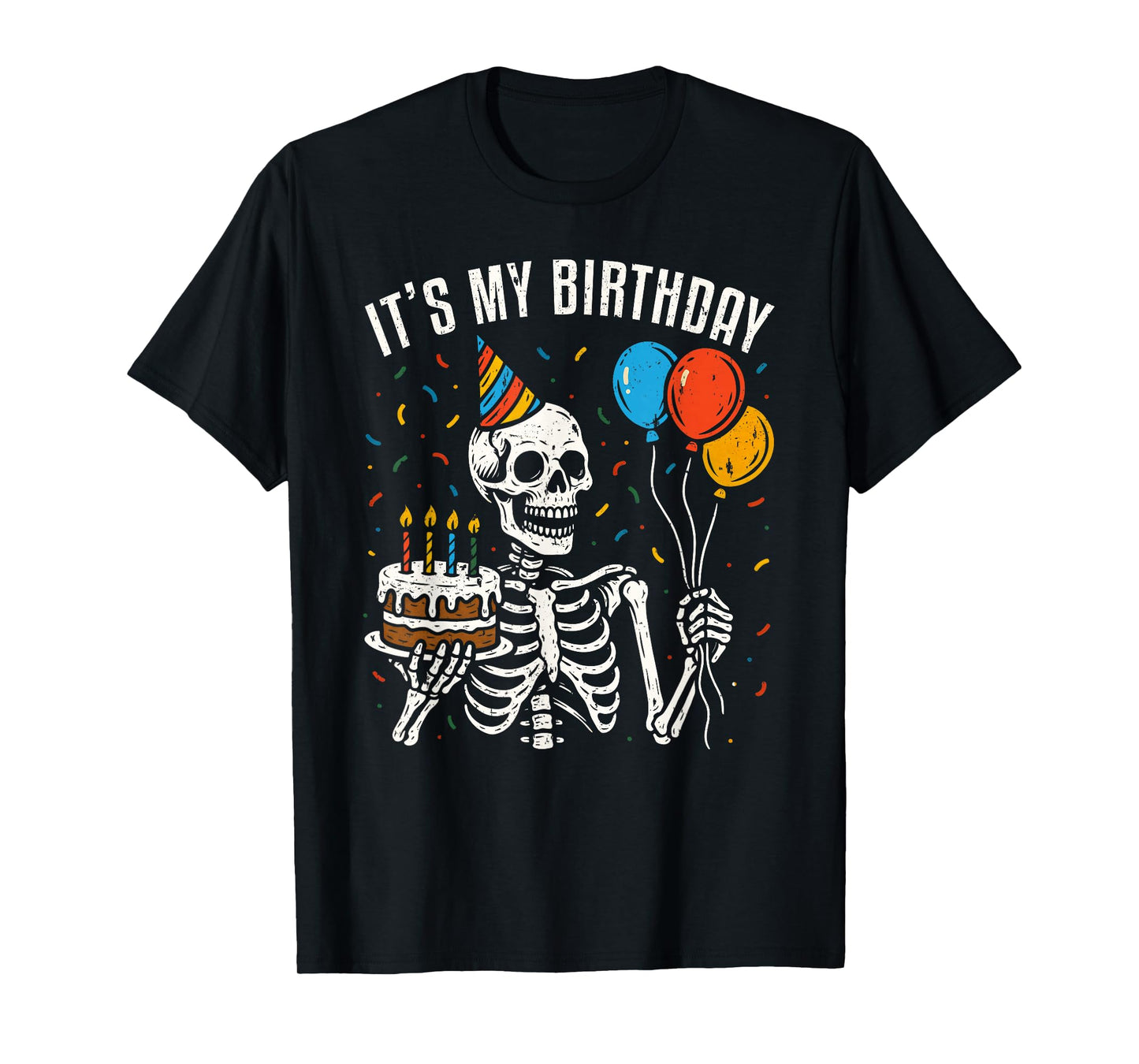 It's My Birthday Skeleton Spooky Halloween Birthday Party T-Shirt