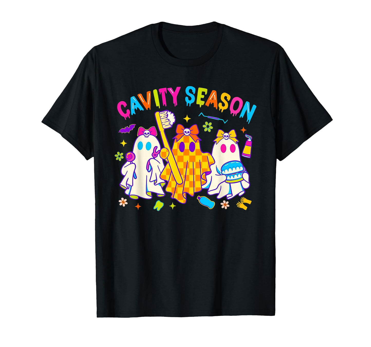 Cavity Season Funny Halloween Ghost Cute Spooky Tee T-Shirt