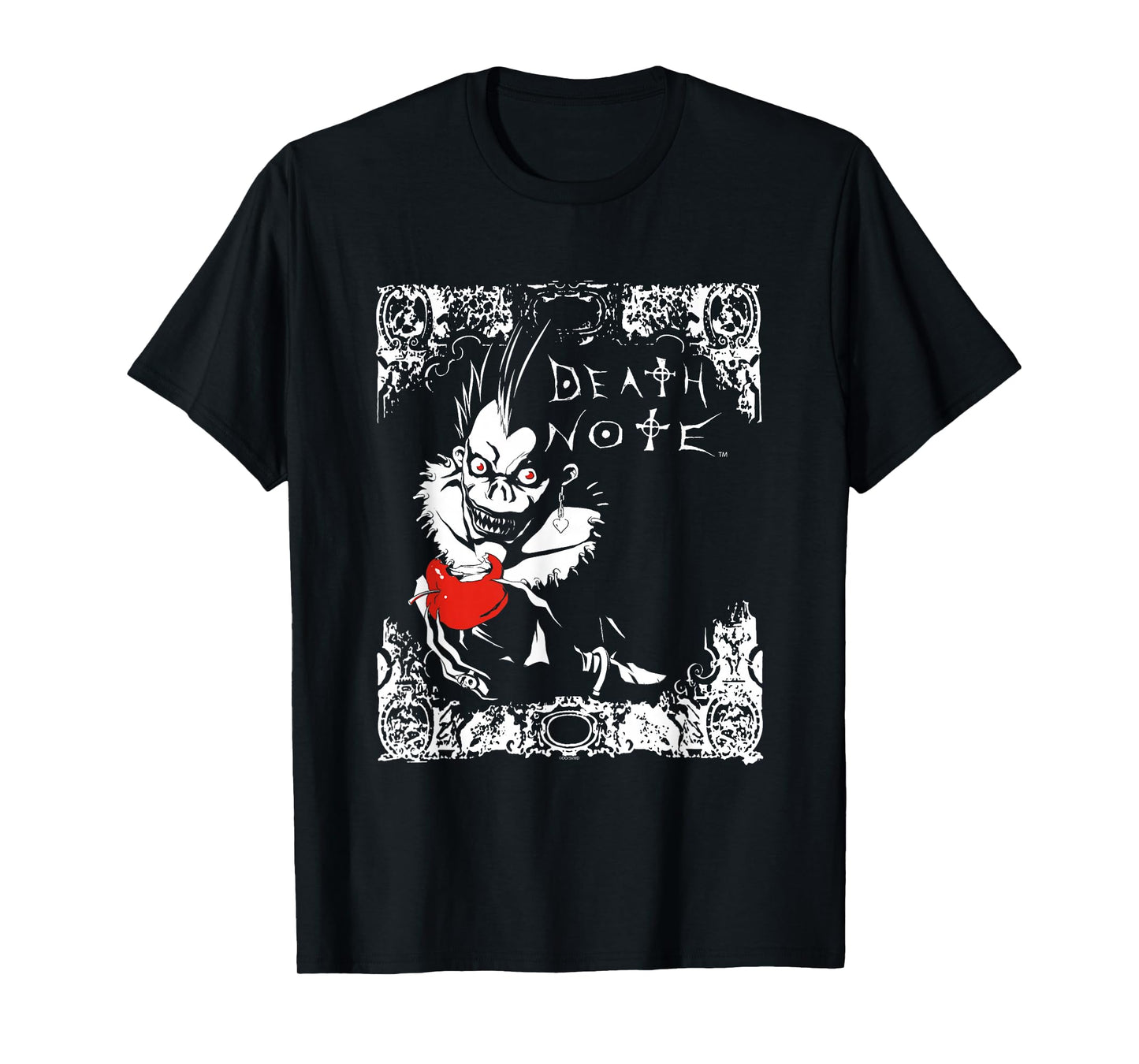 Death Note Ryuk Apple and Logo Filigree Anime T-Shirt